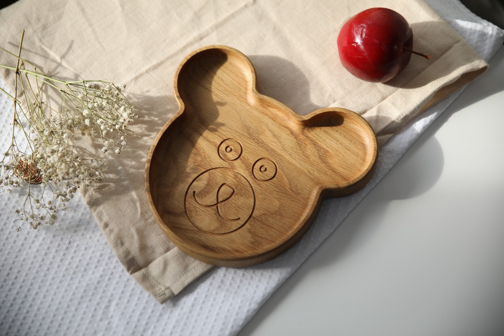 Wooden Plate For Kids - Bear