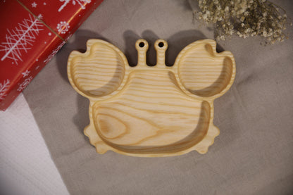 Wooden Plate For Kids - Crab