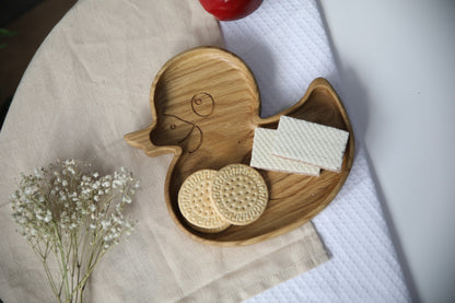Wooden Plate For Kids - Duckling