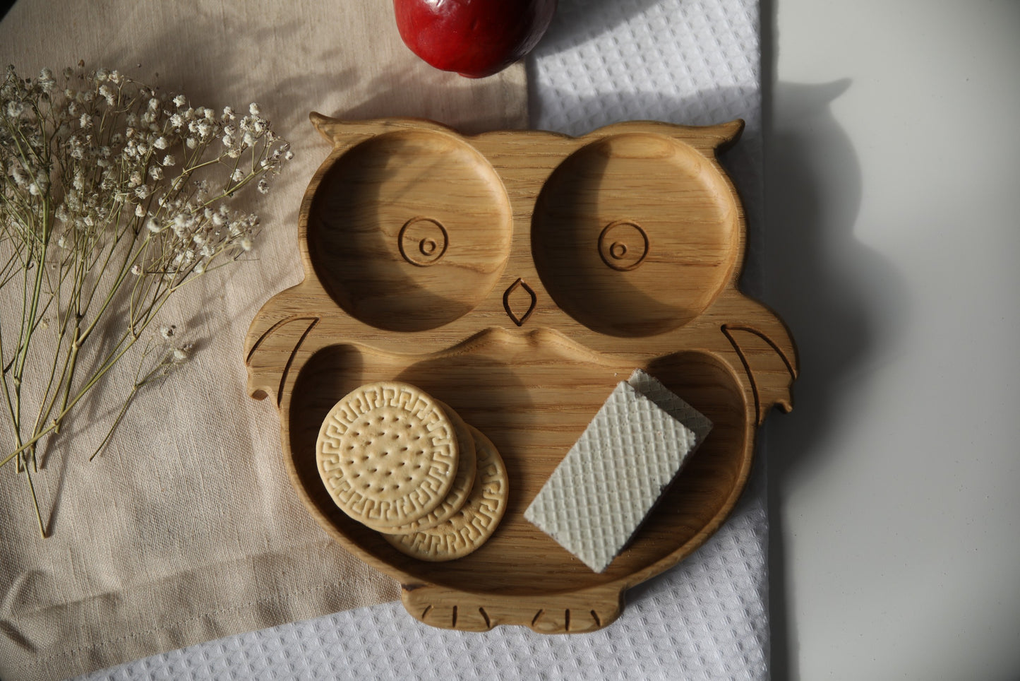 Wooden Plate For Kids - Owl