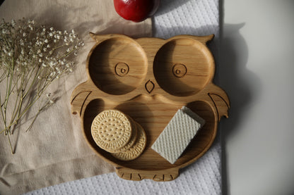 Wooden Plate For Kids - Owl