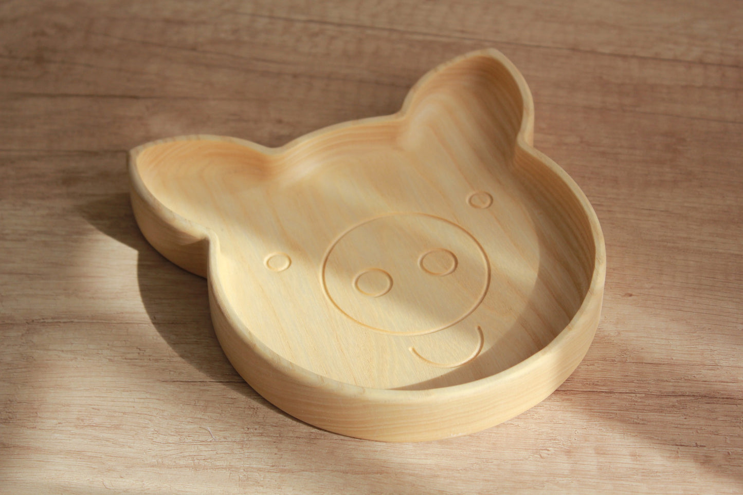 Wooden Plate For Kids - Pig