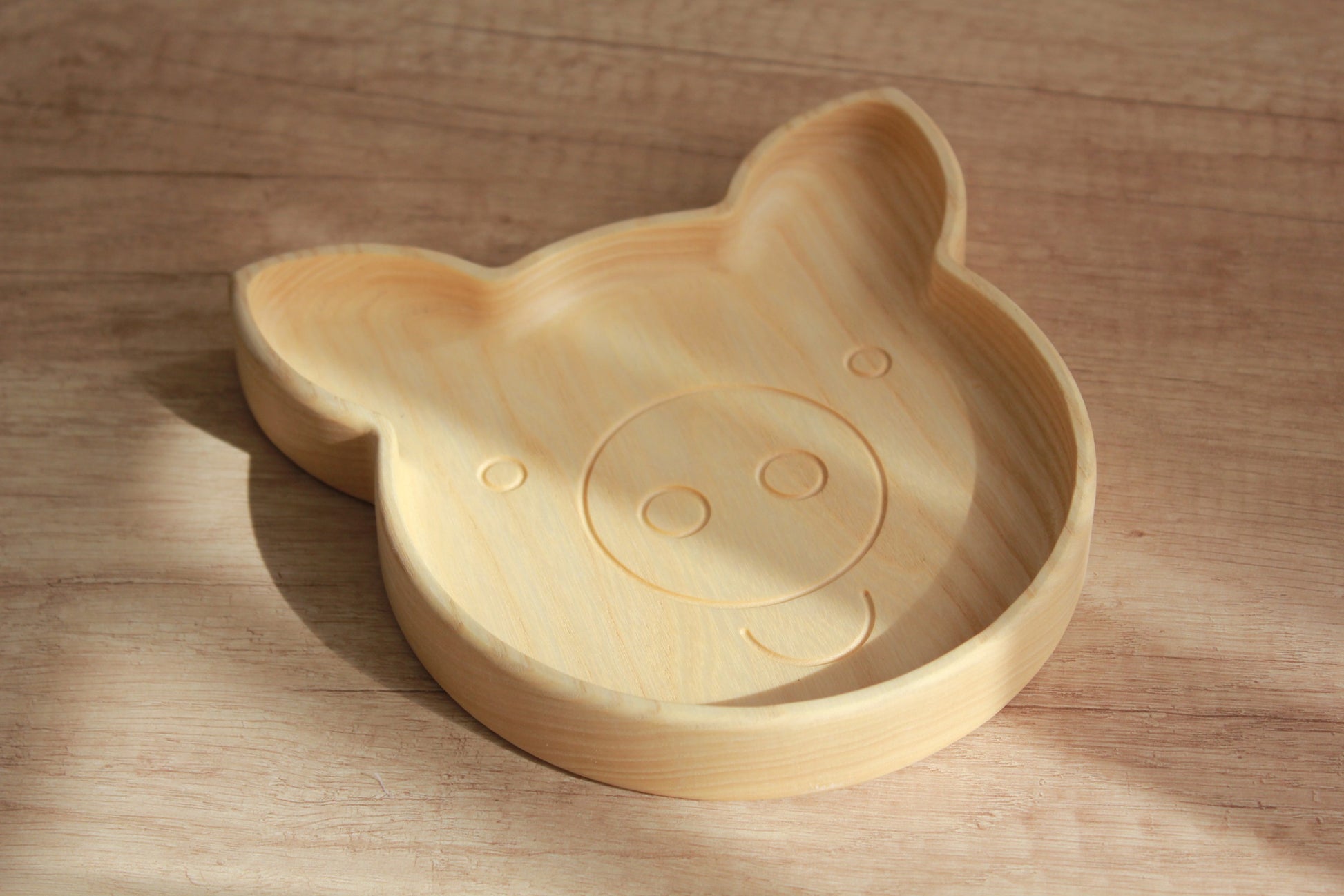 Wooden Plate For Kids - Pig